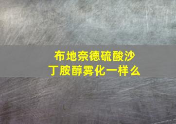 布地奈德硫酸沙丁胺醇雾化一样么