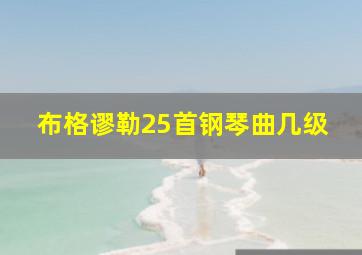 布格谬勒25首钢琴曲几级