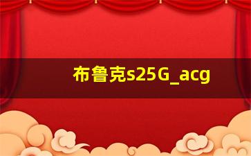 布鲁克s25G_acg