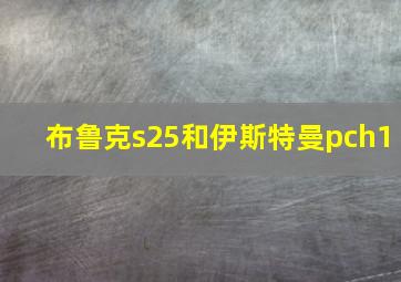 布鲁克s25和伊斯特曼pch1