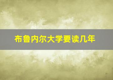 布鲁内尔大学要读几年