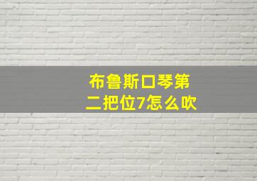 布鲁斯口琴第二把位7怎么吹