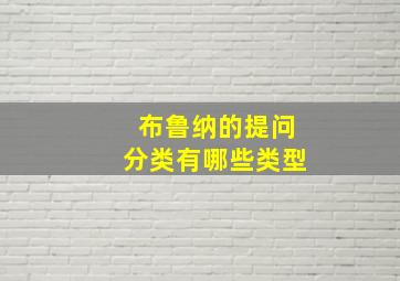 布鲁纳的提问分类有哪些类型