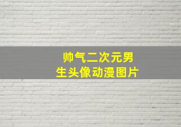 帅气二次元男生头像动漫图片