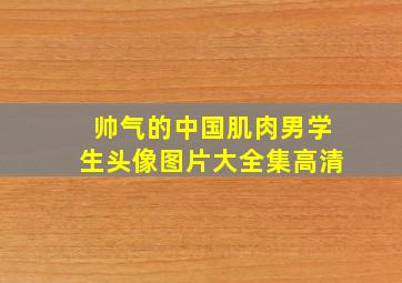 帅气的中国肌肉男学生头像图片大全集高清