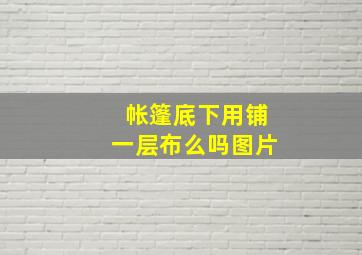 帐篷底下用铺一层布么吗图片