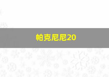 帕克尼尼20