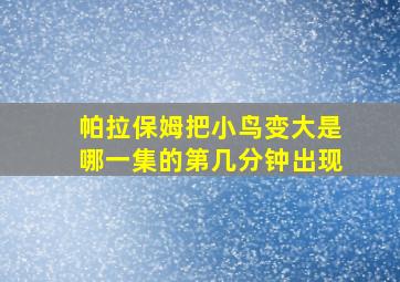 帕拉保姆把小鸟变大是哪一集的第几分钟出现