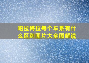 帕拉梅拉每个车系有什么区别图片大全图解说