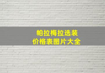 帕拉梅拉选装价格表图片大全