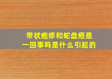 带状疱疹和蛇盘疮是一回事吗是什么引起的