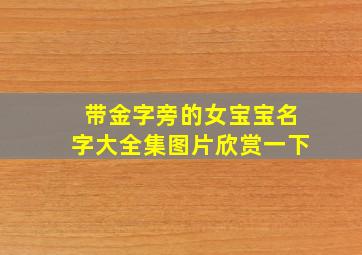 带金字旁的女宝宝名字大全集图片欣赏一下