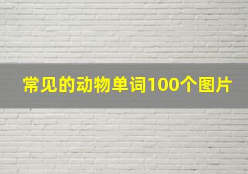 常见的动物单词100个图片