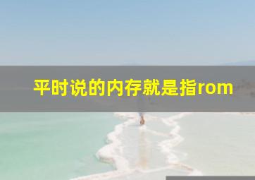 平时说的内存就是指rom