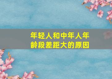 年轻人和中年人年龄段差距大的原因