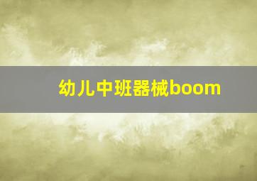 幼儿中班器械boom