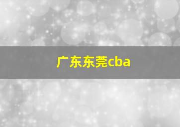 广东东莞cba