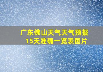 广东佛山天气天气预报15天准确一览表图片