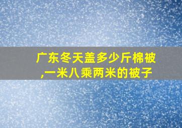 广东冬天盖多少斤棉被,一米八乘两米的被子