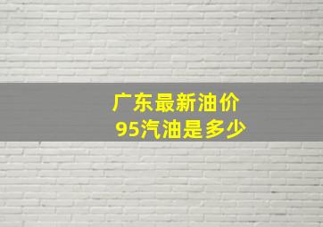 广东最新油价95汽油是多少