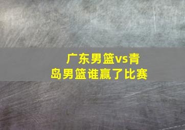 广东男篮vs青岛男篮谁赢了比赛