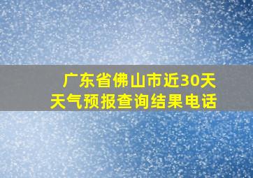 广东省佛山市近30天天气预报查询结果电话