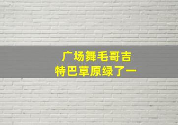 广场舞毛哥吉特巴草原绿了一