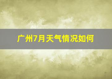 广州7月天气情况如何