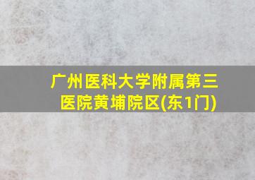 广州医科大学附属第三医院黄埔院区(东1门)