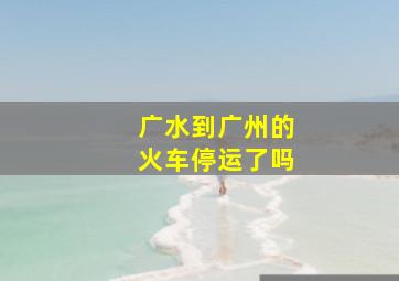 广水到广州的火车停运了吗