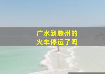 广水到滕州的火车停运了吗