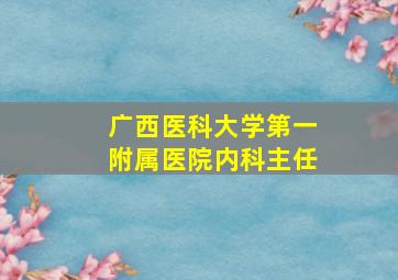 广西医科大学第一附属医院内科主任