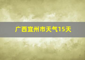 广西宜州市天气15天