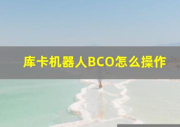 库卡机器人BCO怎么操作