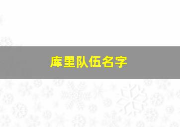 库里队伍名字