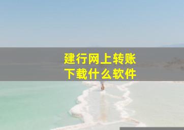 建行网上转账下载什么软件