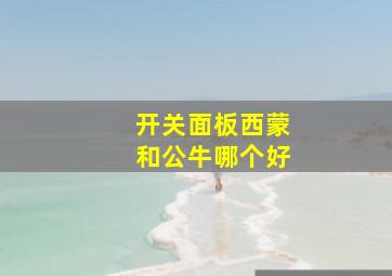 开关面板西蒙和公牛哪个好