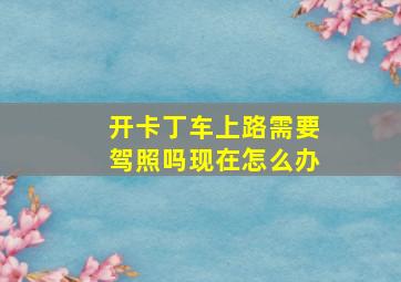 开卡丁车上路需要驾照吗现在怎么办