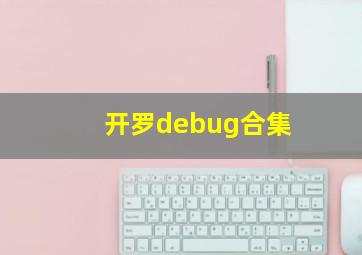 开罗debug合集