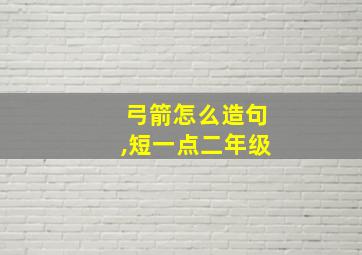 弓箭怎么造句,短一点二年级