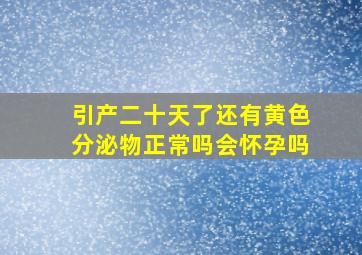 引产二十天了还有黄色分泌物正常吗会怀孕吗