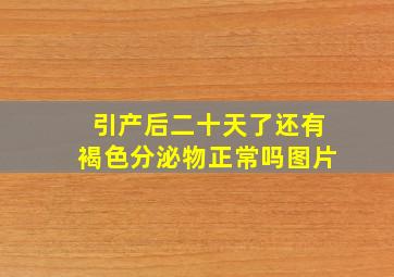 引产后二十天了还有褐色分泌物正常吗图片