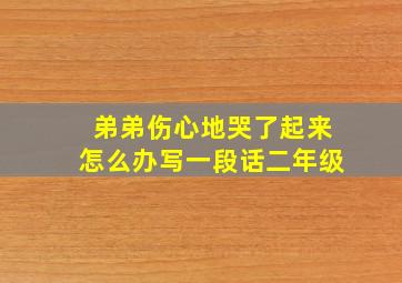 弟弟伤心地哭了起来怎么办写一段话二年级