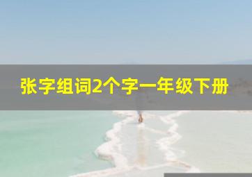 张字组词2个字一年级下册