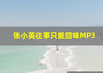 张小英往事只能回味MP3