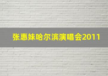 张惠妹哈尔滨演唱会2011