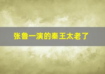 张鲁一演的秦王太老了