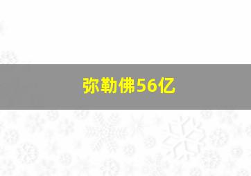 弥勒佛56亿