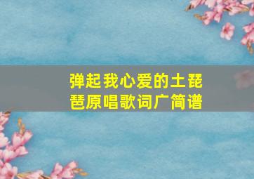 弹起我心爱的土琵琶原唱歌词广简谱