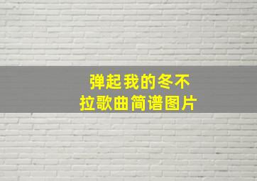 弹起我的冬不拉歌曲简谱图片